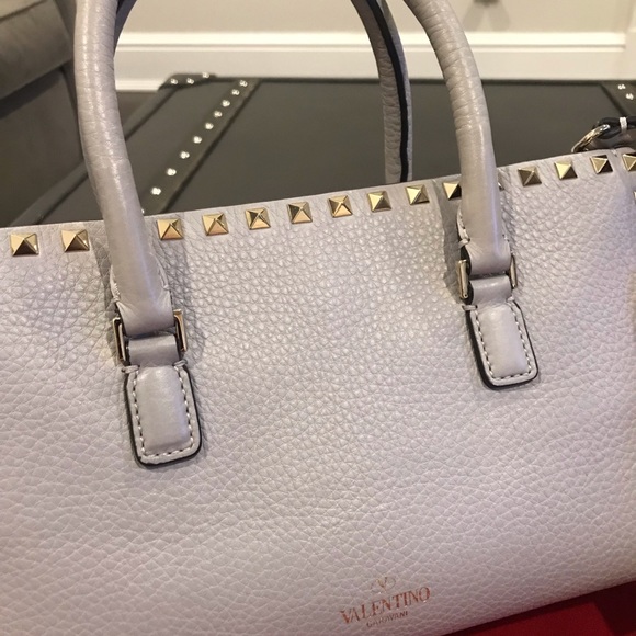 Valentino Rockstud Medium Double Handle Gr… - Picture 3 of 8